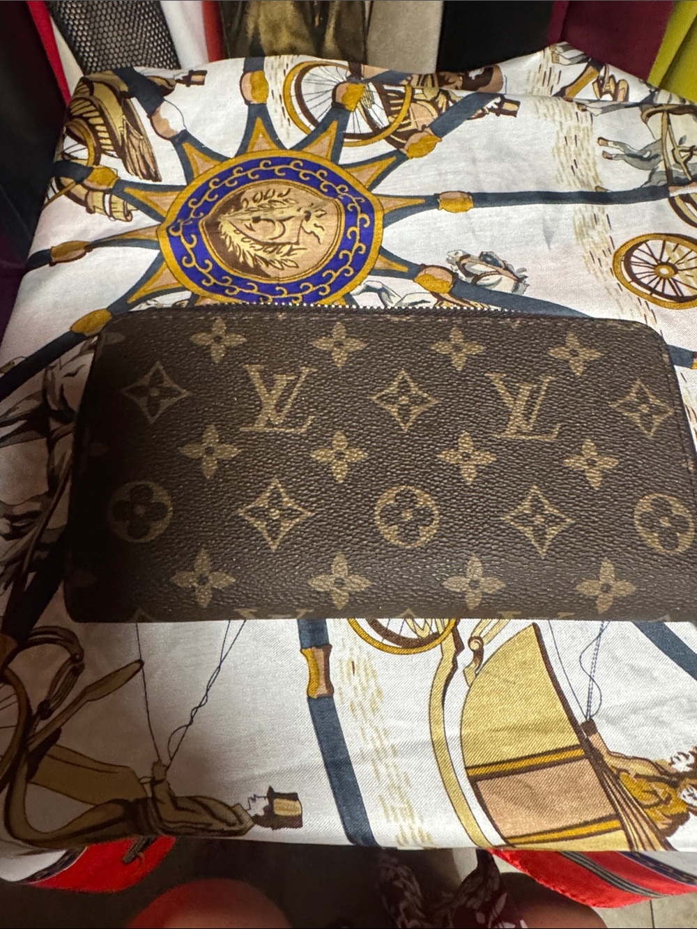 Louis Vuitton Brown Monogram Canvas Men's Clutch Wallet